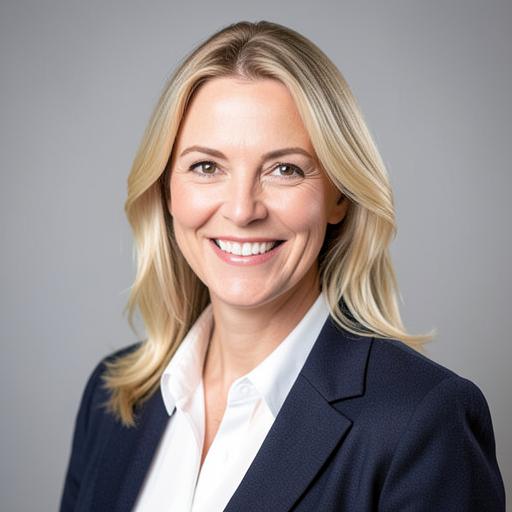 Portrait of Sophie Williams, a marketing director who obtained permanent residency